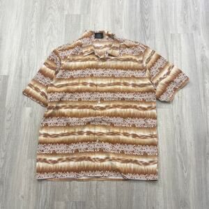 VINTAGE Y2K South Pole All Over Print Hip Hop Button Shirt Size Large L 2000s